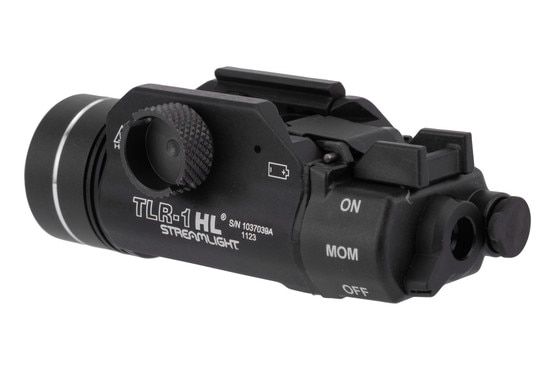 Streamlight TLR1 HL tactical light 1000 lumens features the safe off tailcap switch